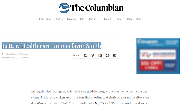 Letter to the Editor in support of Daniel Smith